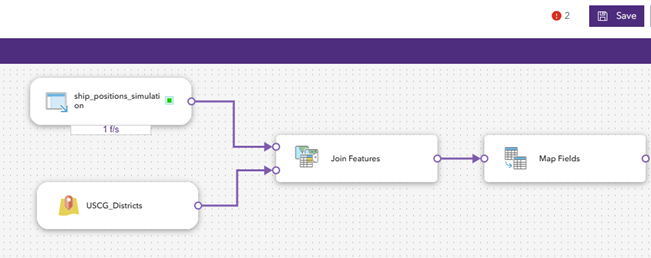 AIS Real Time Processing with the Map fields tool