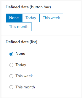 Defined dates Defined dates